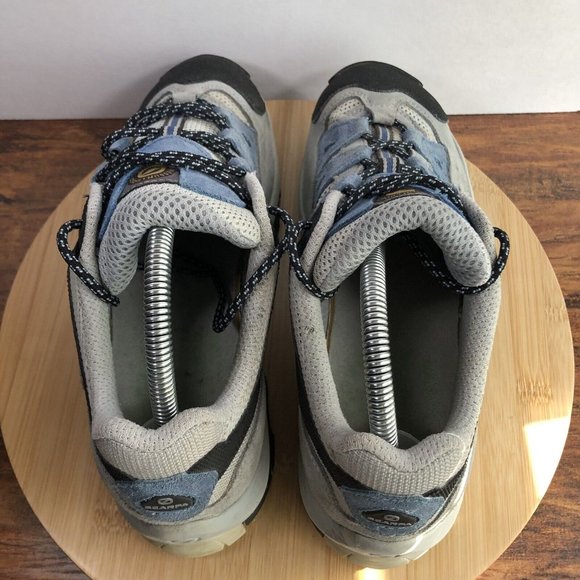 Scarpa Womens Size 8.5 - 9 Gray Blue Hiking Climbing Suede Sneaker Shoes Vibram - Picture 4 of 11